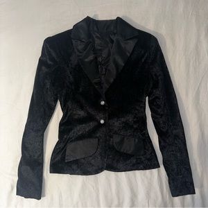 ♥️ Custom-tailored Velvet Black Blazer